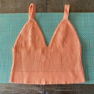 Soft knitted crop tank